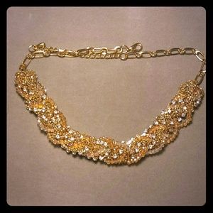 Short almost chocker necklace. From David's Bridal