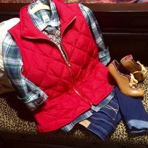 ⚡️SALE⚡️🌟JCrew excursion vest-Red SZ L.🌟