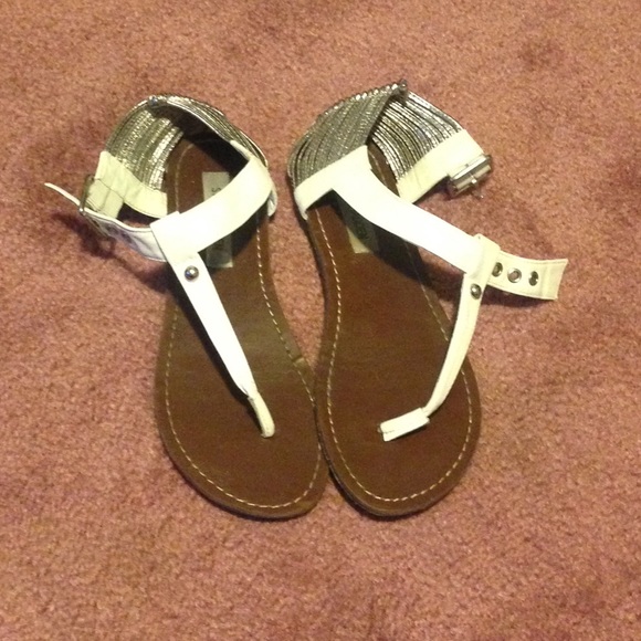 white Steve Madden sandals!