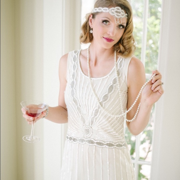 Handmade Dresses & Skirts - Vintage Inspired 20s Flapper Beaded Dress HandMade