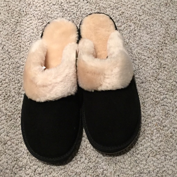 ❄️ Sold in Bundle ❄️J. Crew Suede Shearling Scuffs - Picture 3 of 4