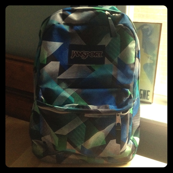 Jansport backpack with geometric design