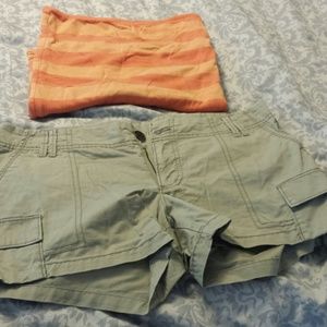 Olive cargo shorts brand new