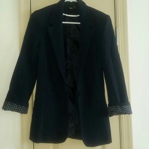 Asos NWOT fitted navy blazer with lined cuffs