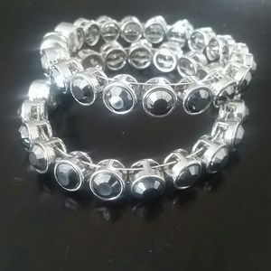 NWOT- Two Express magnet cuff rhinestone bracelets