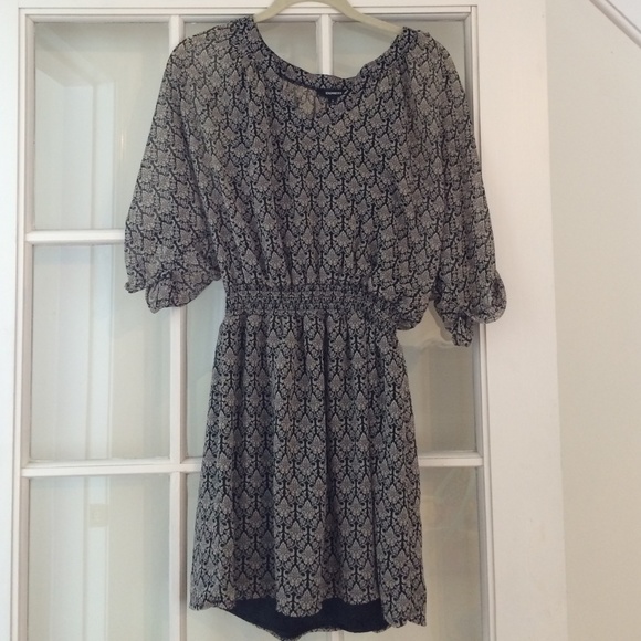 Express black & grey dress