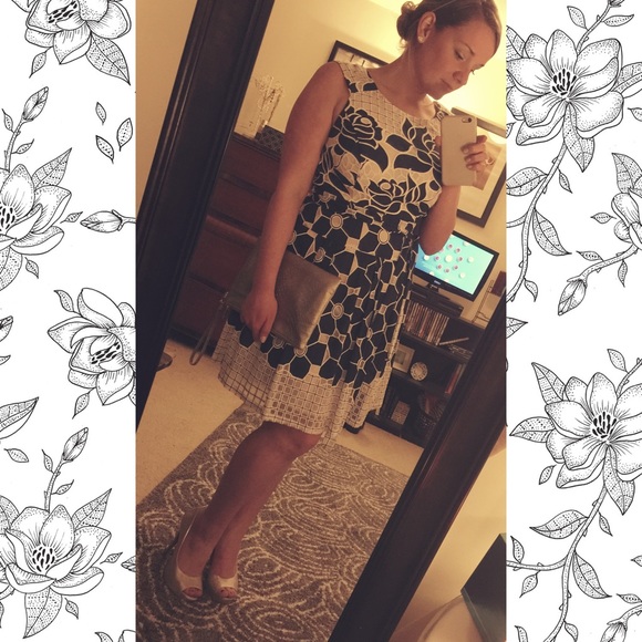 Amazing blue and white dress