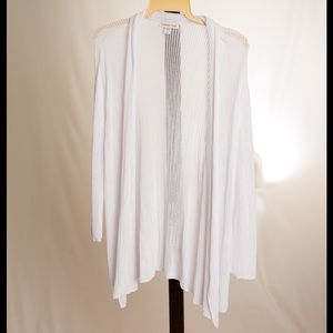 Summer-weight white flowing sweater.