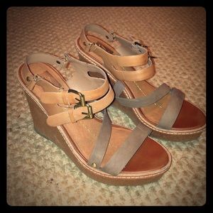 DV by dolce vita two tone wedge sandals
