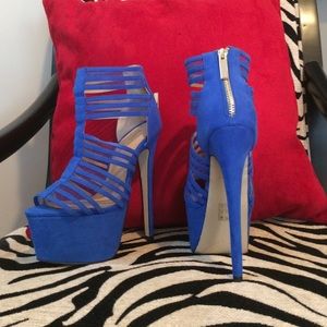 Beautiful cobalt blue high heels