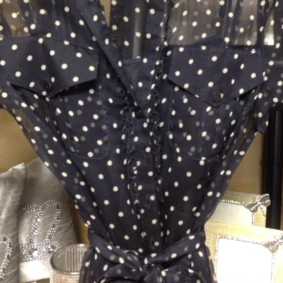 Adorable Silk Polkadot Dress/Tunic. - Picture 3 of 4