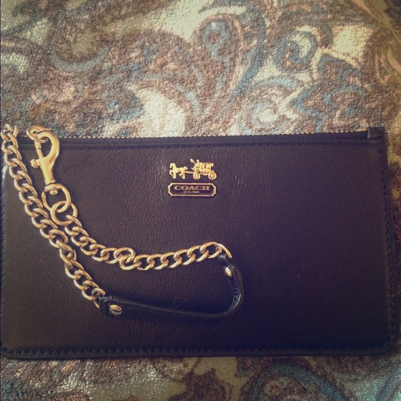 Authentic Coach Madison Leather Wristlet
