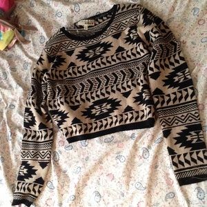 Tribal print crop top