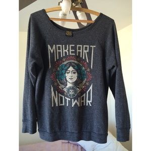 Obey "Make art not war" oversized sweater
