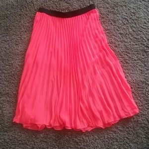 H&M bright coral flowy skirt