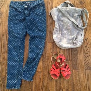 Size 2 Merona Polka Dot Skinny Ankle Denim Jeans