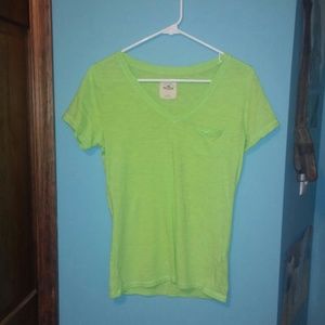Lime Green Hollister Tee Shirt