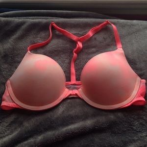 Neon coral tye dye Victoria's Secret push-up