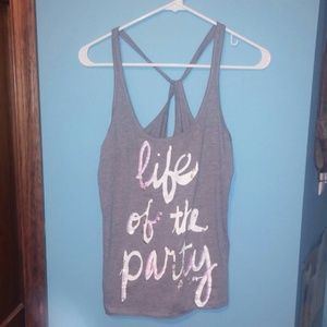 "Life of the Party" Gray Tank Top