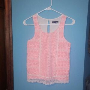 American Eagle Pink with White Lace