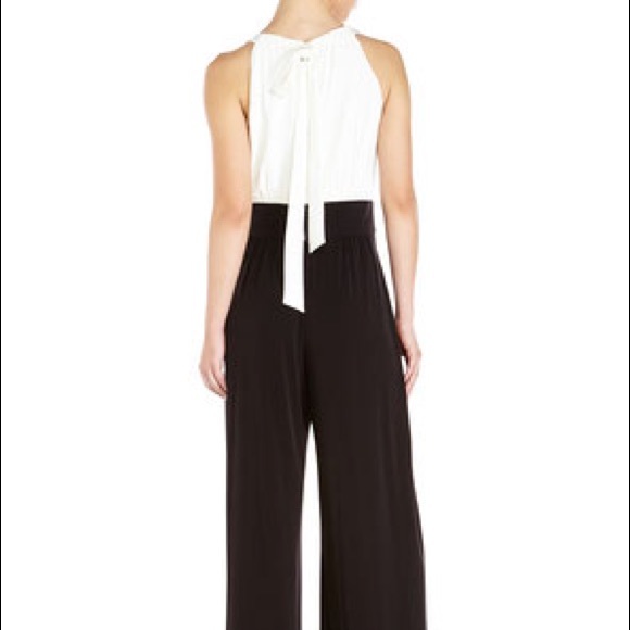 Vince Camuto jumpsuit- blk & crm-NWOT. - Picture 2 of 4