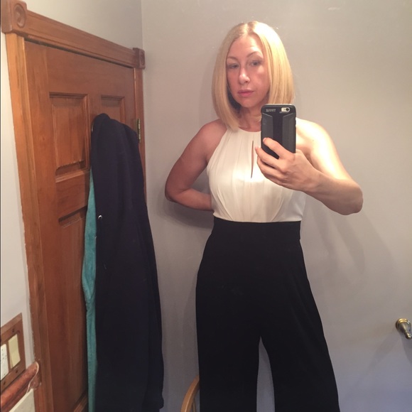 Vince Camuto jumpsuit- blk & crm-NWOT. - Picture 4 of 4