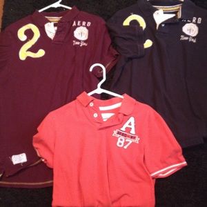 3 nice Aeropostale Polos, in mint condition