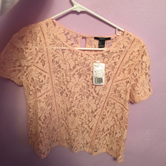Rose pink lace top!