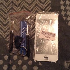 iPhone screen with tools