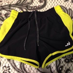 Yellow and black shorts