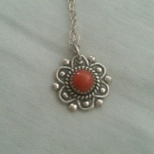 Sterling Silver coral necklace