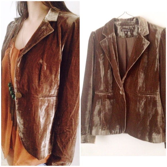 Velvet Jacket ✨Stunning Golden Brown ✨ Never Worn - Picture 4 of 4