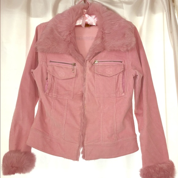 Arden B. Pink Jacket w/Fur Collar