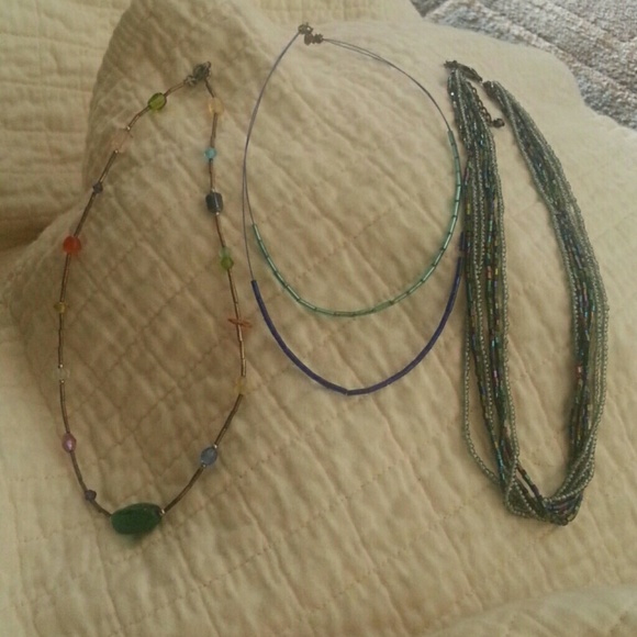 3 beaded necklaces