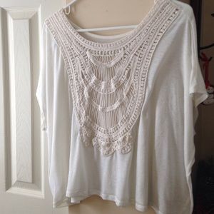 Kirra crochet back shirt