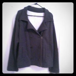 Heather gray peacoat