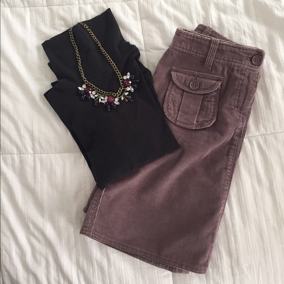 Lilac Corduroy Skirt