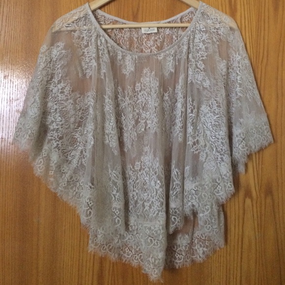 Lace cape top