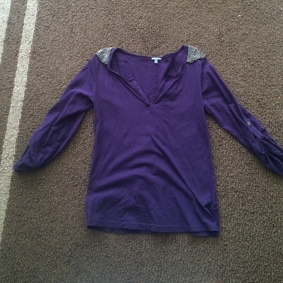 Purple 3/4 length top - Picture 1 of 2