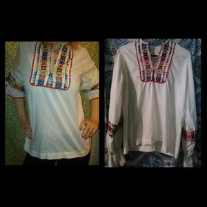 Long sleeve peasant top