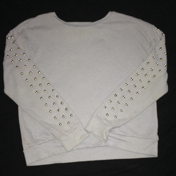 PINK light purple silver studded long sleeve shirt