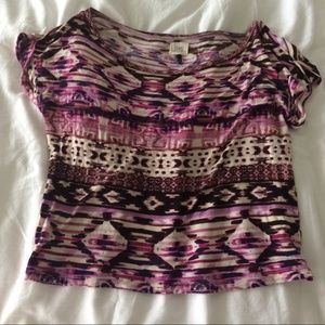 patterned short sleeve shirt