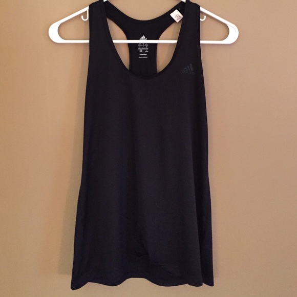 Black Adidas running tank