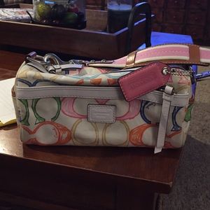 Coach Multi Color Scribble Handbag