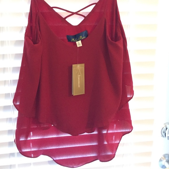Sheer Red Tank - Picture 3 of 4