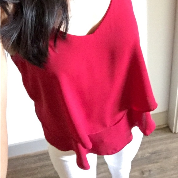 Sheer Red Tank - Picture 4 of 4