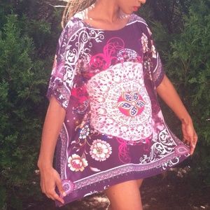 Printed Butterfly sleeve Top/Dress