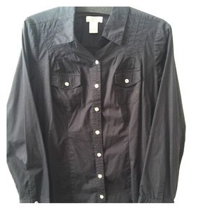 Black fitted dress shirt