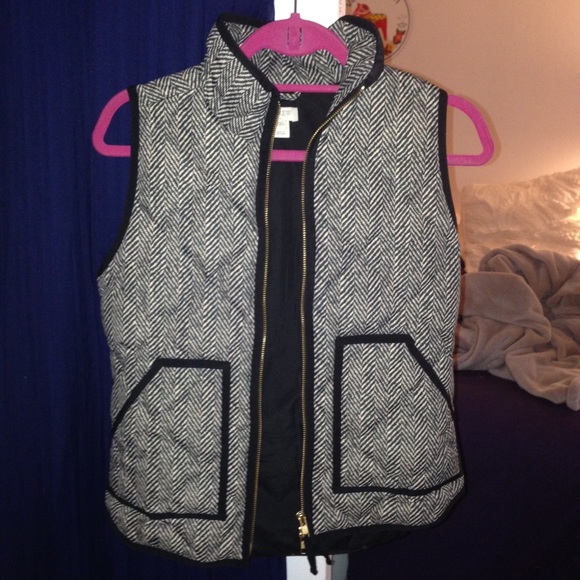 J. Crew Excursion Quilted Vest in Herringbone