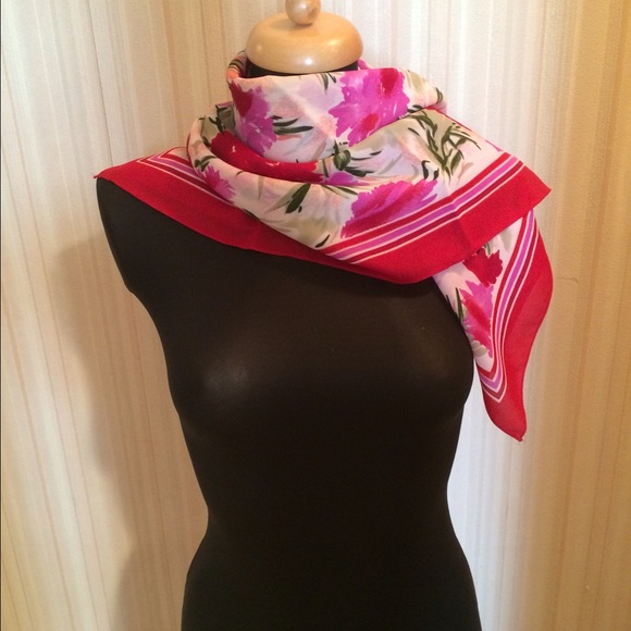 Vintage Saks Fifth Avenue Large Square Scarf - Picture 2 of 4